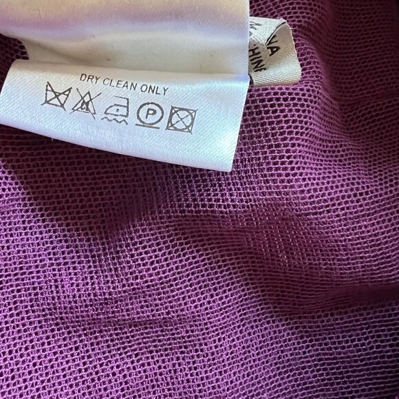 Ports 1961 Size 8 Silk Purple Silver Tiered Sleeveless Pencil Cocktail Dress - Picture 5 of 13